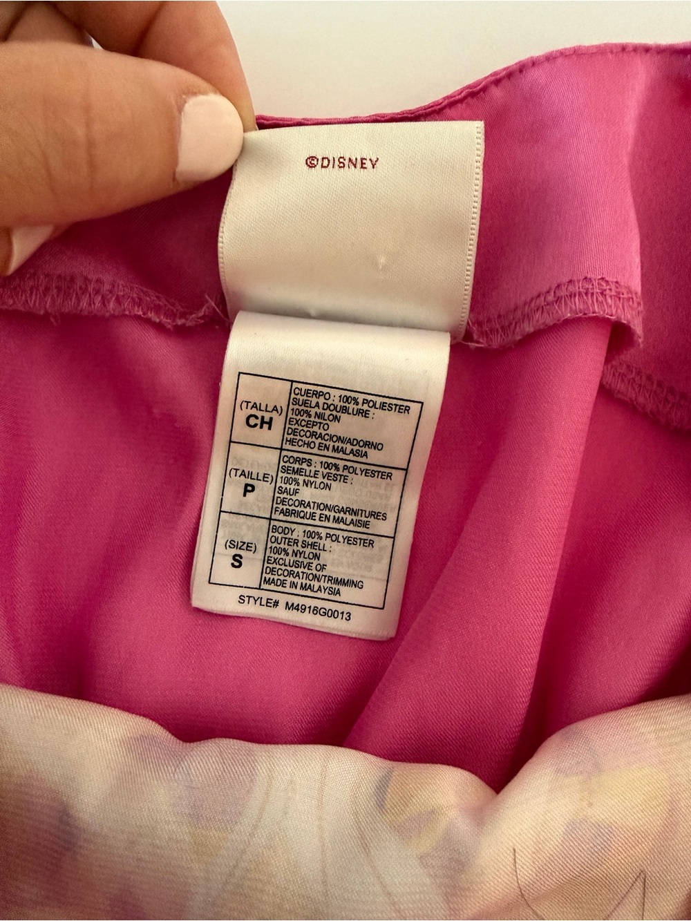 The Disney Store Pink Velour Girls Princess Nightgown Size S (4-5) - Picture 5 of 10